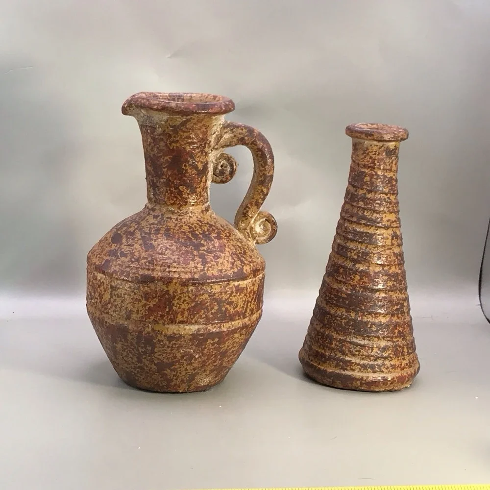 2 Piece Vase And‎ Pitcher Antiqued Finish